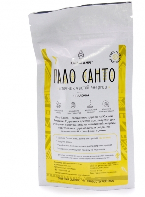 Благовония Пало Санто (PALO SANTO), 1 шт, 9-12 гр, без подставки