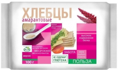 Хлебцы амарантовые, Di&Di, 100 г 