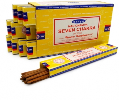 Благовония Наг Чампа Седьмая чакра (NS Nag Champa Seven Chakra) Satya, 15г