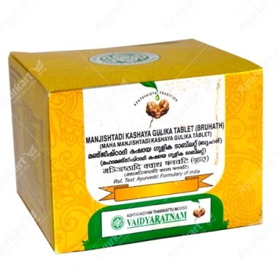 Манджиштади Кашая Гулика Брухат (Manjishtadi Kashaya Gulika Tablet (Bruhath)), Vaidyratnam, 100 таб. 