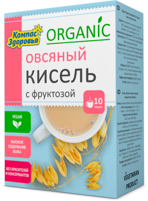 -20% Кисель "Овсяный" с фруктозой, Компас Здоровья 150 г  (срок 22/07/24)