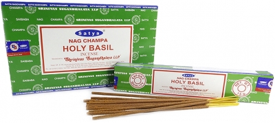 Благовония масала Наг Чампа Священный Базилик/ Тулси (NS Nag Champa Holy Basil) SATYA, 15 г