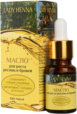 Масло для роста ресниц и бровей, LADY HENNA, 10 мл 