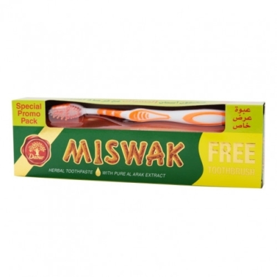 Зубная паста Мисвак + щетка (Herbal Toothpaste Miswak), Dabur, 190г 