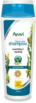 -20% Шампунь Питание и Восстановление с Ламинарией, Оливой и Миндалем (Kelp, Olive and Almond Shampoo) Ayusri, 200 мл (срок 30/09/2024)