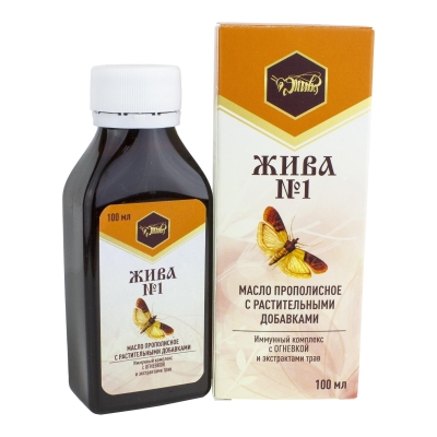 Жива №1, масло прополисное с экстрактами трав для иммунитета, Жива, 100 мл 