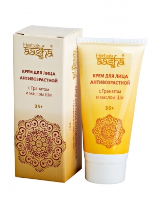 Крем для лица с Гранатом и маслом Ши антивозрастной, Aasha Herbals, 30г