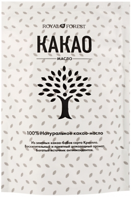 Какао масло натуральное, Royal Forest, Транскэроб, 200 г