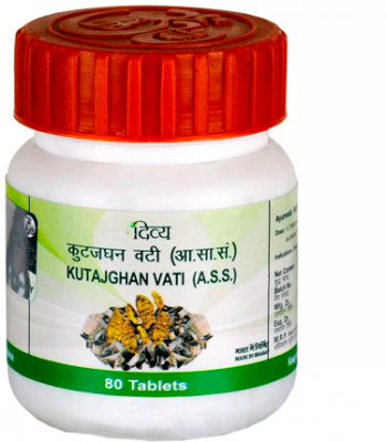 Кутаджгхан вати (Kutajghan Vati), Divya/Patanjali, 80 таб.  