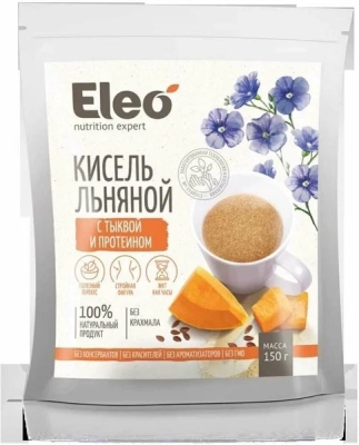 Кисель льняной с мякотью тыквы и протеином "Eleo", Специалист, 150г
