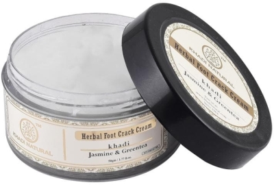 Крем от трещин стоп Жасмин и Зеленый Чай с маслом ши (Foot Crack Cream Jasmine and Green Tea), Khadi, 50г